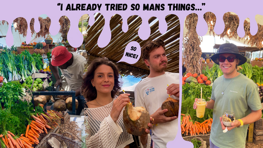 I visit the city food market Oranjezicht in Waterfront